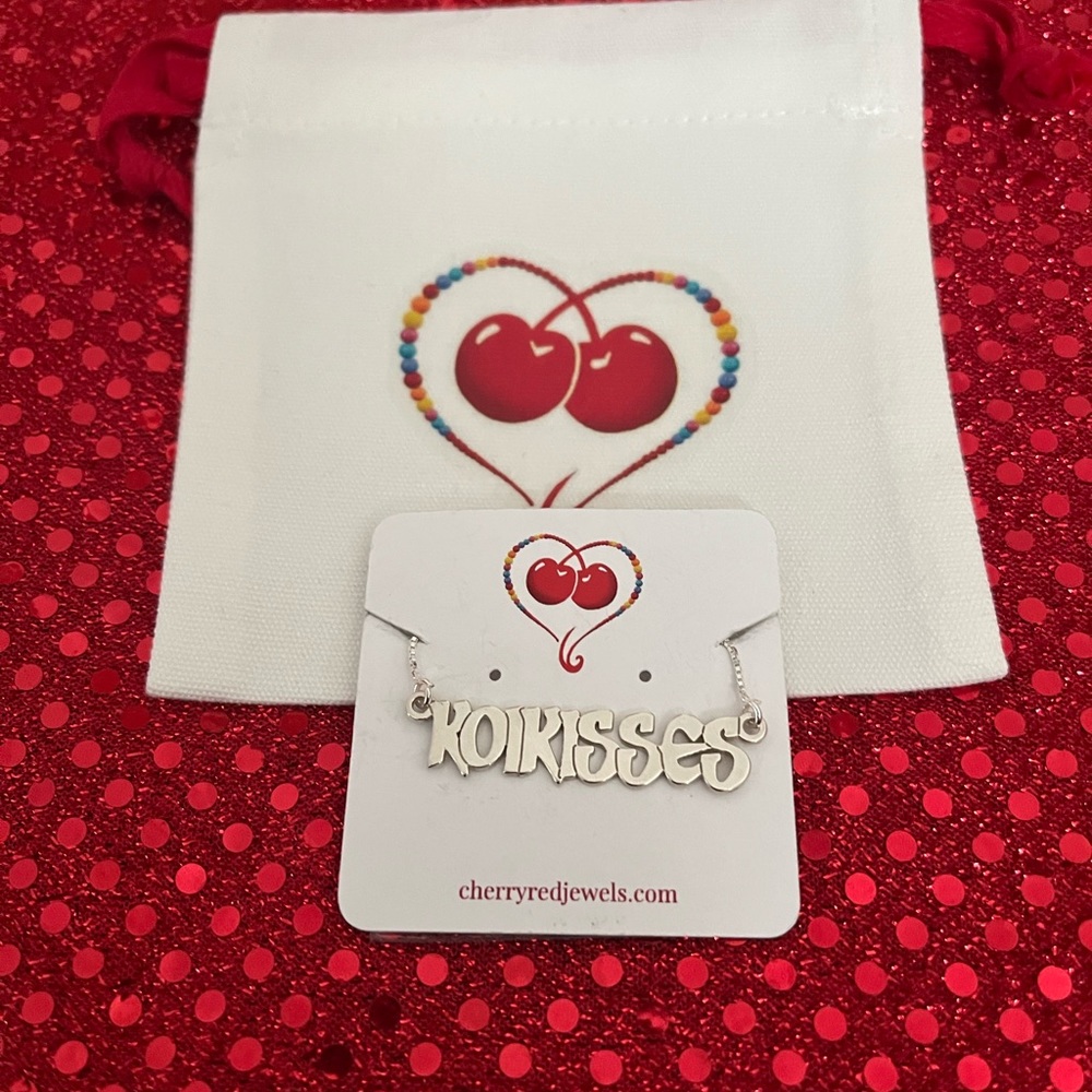 “KoiKisses” Silver personalized name necklace
